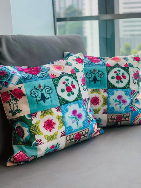 TCA - Peranakan Tiles Cushion Cover (Outdoor)