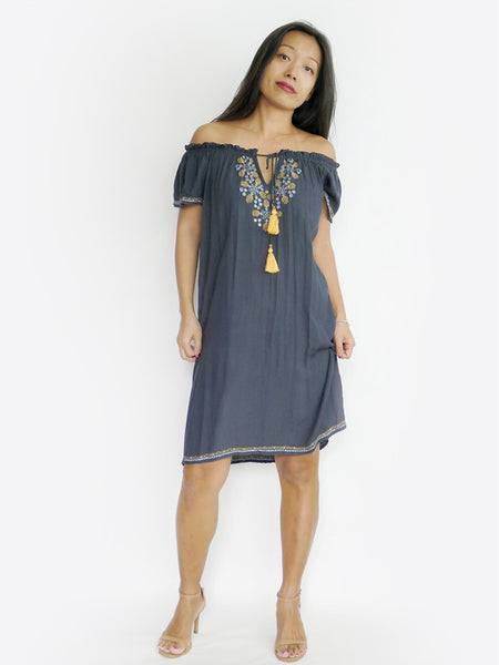 RISAIA - Dress Jasmine - Steel Grey