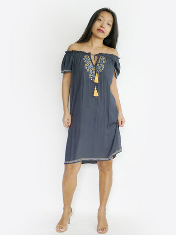 RISAIA - Dress Jasmine - Steel Grey