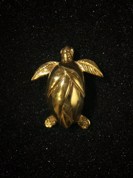 Julia Felicia - BRASS Secret of the Turtle Talisman Pendant (JF65STTPB)