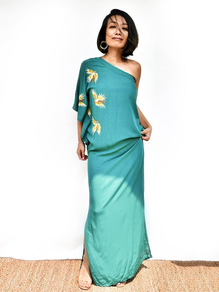 RISAIA - Dress Hera Toga Jade Green (With Tassel Belt)