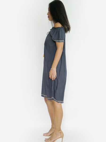 RISAIA - Dress Jasmine - Steel Grey