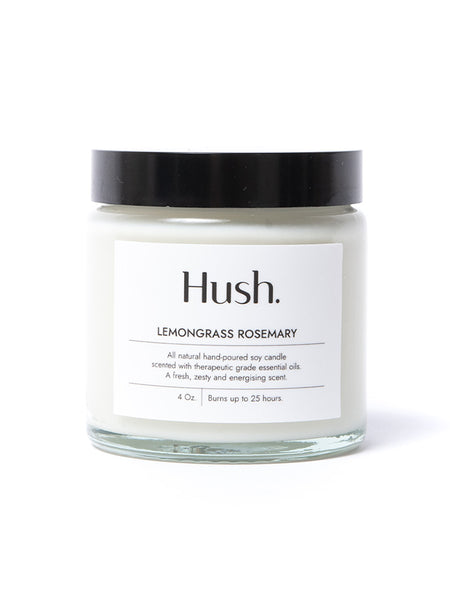 Hush Candle - Lemongrass Rosemary Essential Oil Candle