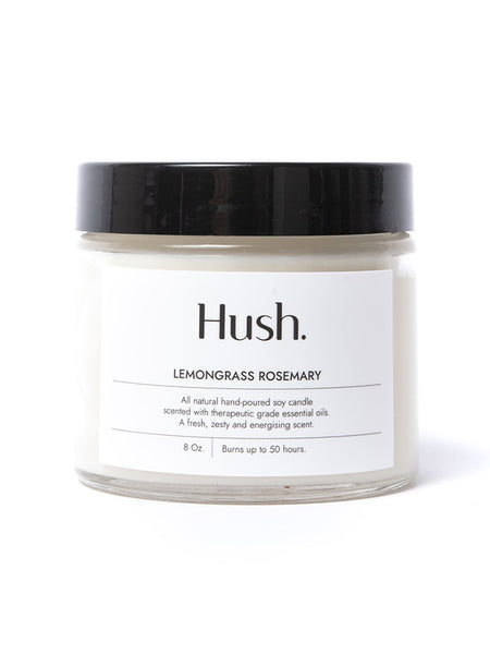Hush Candle - Lemongrass Rosemary Essential Oil Candle