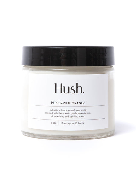 Hush Candle - Peppermint Orange Essential Oil Candle
