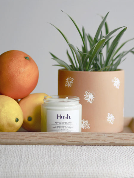Hush Candle - Peppermint Orange Essential Oil Candle