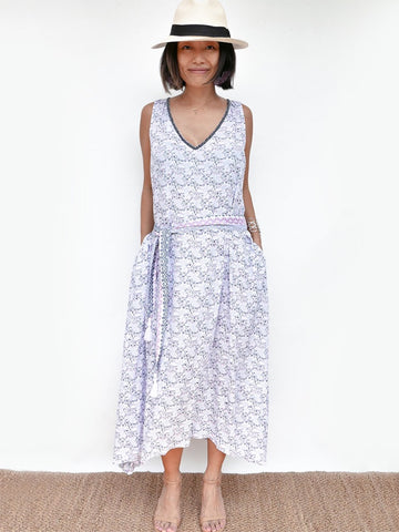 RISAIA - Dress Wien V-Neck Floral Blush