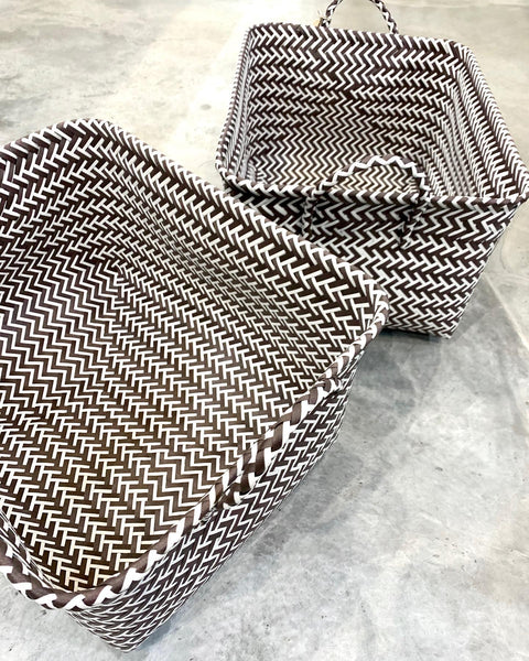 BLUEBLUESEA - Bblk - Black Weaved Storage Basket