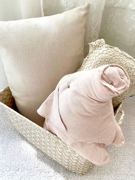 BLUEBLUESEA - Bcream - Cream Weaved Storage Basket