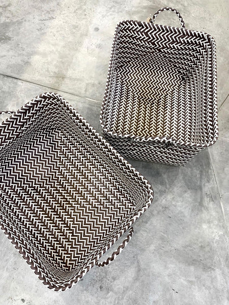 BLUEBLUESEA - Bblk - Black Weaved Storage Basket