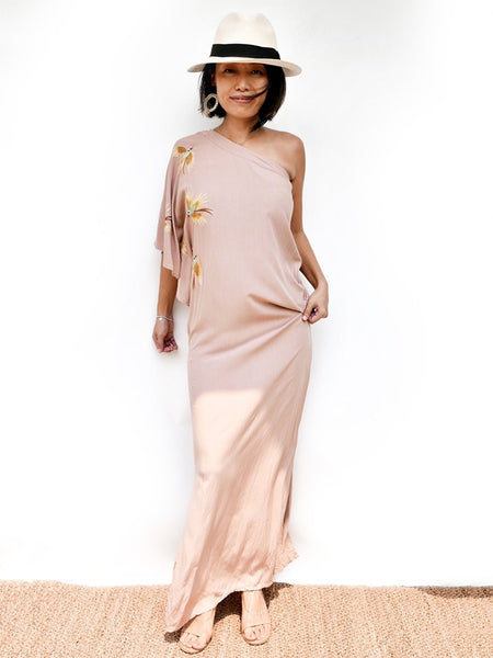 RISAIA - Dress Hera Toga Dusty Rose (With Tassel Belt)