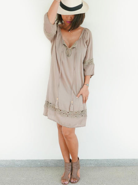 RISAIA - Dress Daisy Crochet Desert