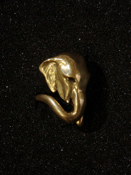 Julia Felicia - BRASS Elephant Power Talisman Ring (JF65EPRB)