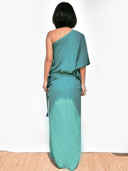 RISAIA - Dress Hera Toga Jade Green (With Tassel Belt)