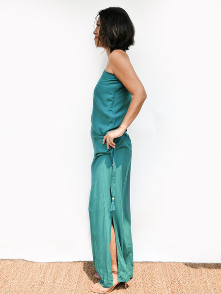 RISAIA - Dress Hera Toga Jade Green (With Tassel Belt)