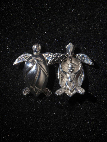 Julia Felicia - SILVER Secret of the Turtle Talisman Necklace (JF65STTNS)